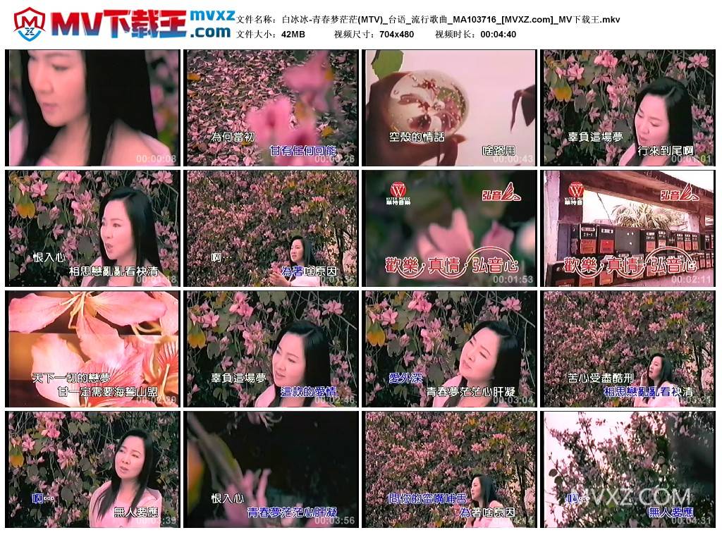 白冰冰-青春梦茫茫(MTV)_台语_流行歌曲_MA103716